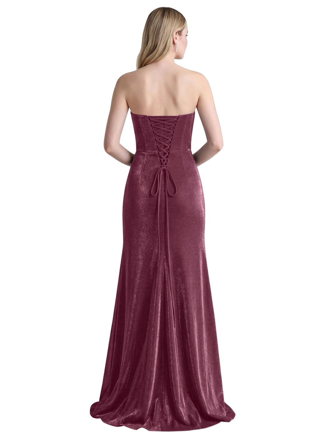 Velvet Prom Dress with Beaded Applique 