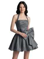 Halter Oversized Bow Mini Dress 