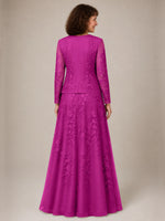 A-line Mother of the Bride Dress with Lace 