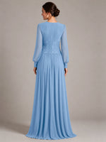 Chiffon Mother of the Bride Dress with Jewel Neckline 