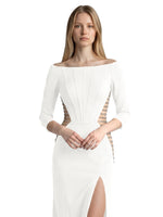 Side Cutout Slit Prom Dress 