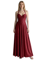 Halter Beaded Prom Dress 