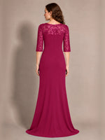 Lace Mother of the Bride Dress with Applique 