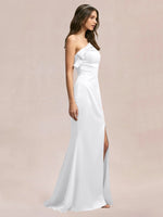 Satin Bow Accent Bridesmaid Dress 