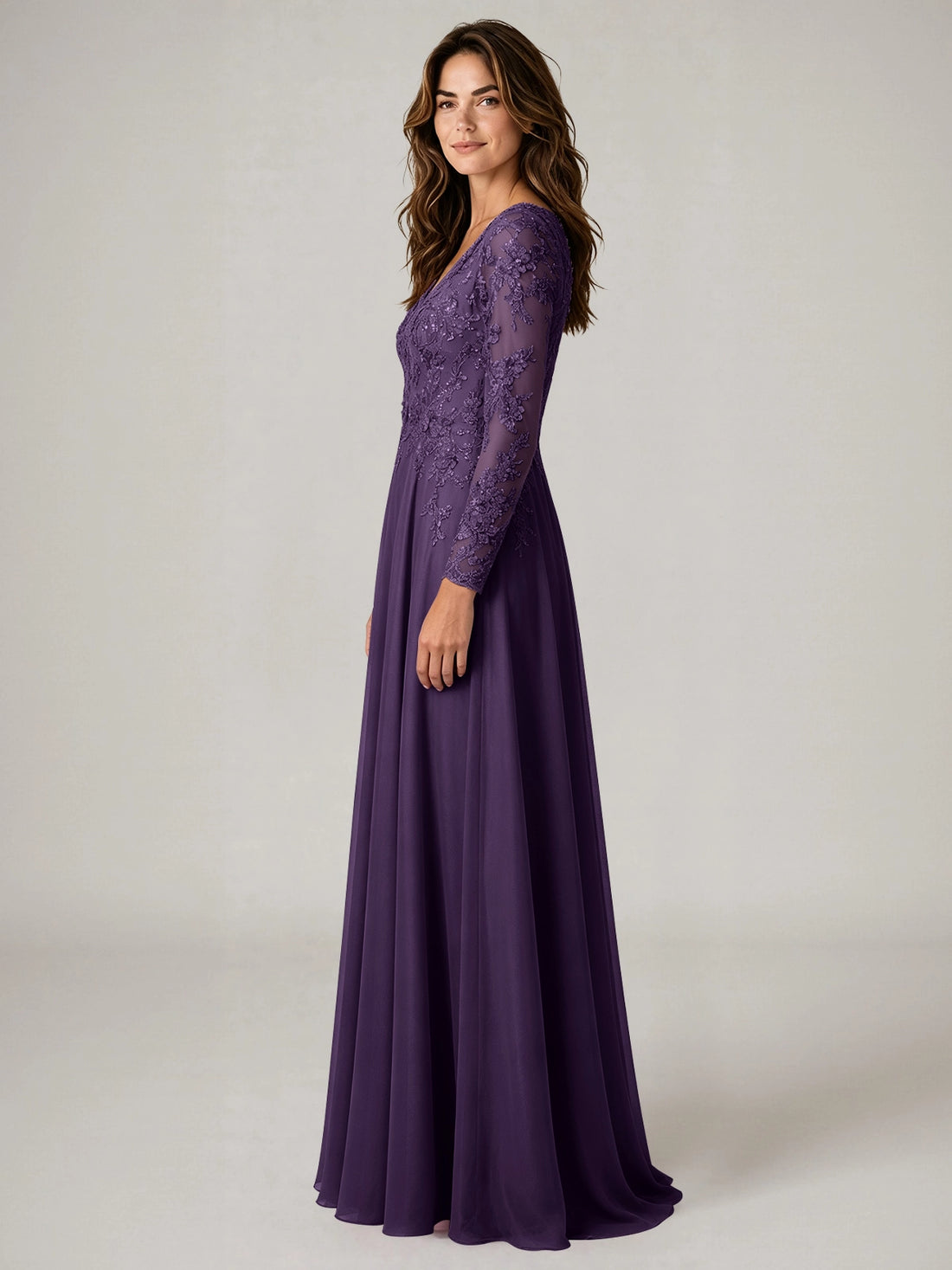 A-line Mother of the Bride Dress with Appliques