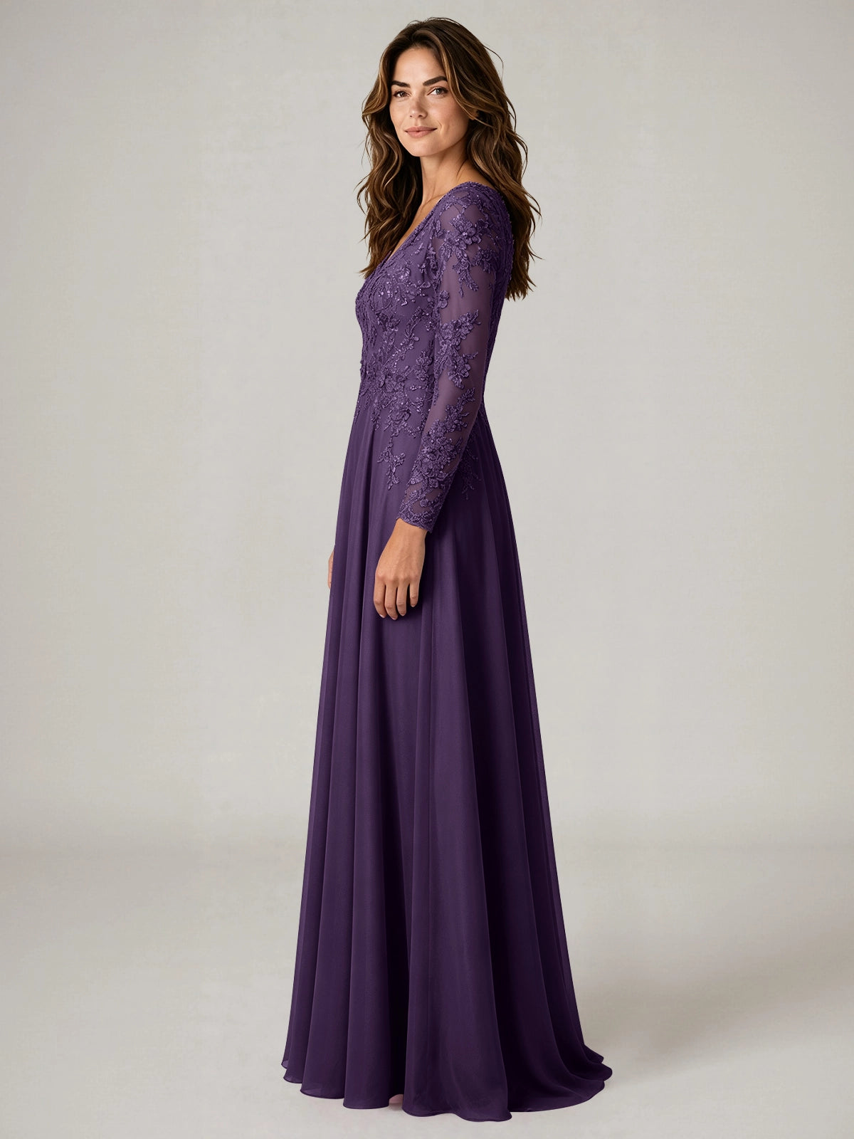 A-line Mother of the Bride Dress with Appliques