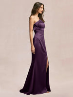 Satin Bow Accent Bridesmaid Dress 