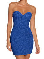 Sparkling Sheath Beading Mini Dress 