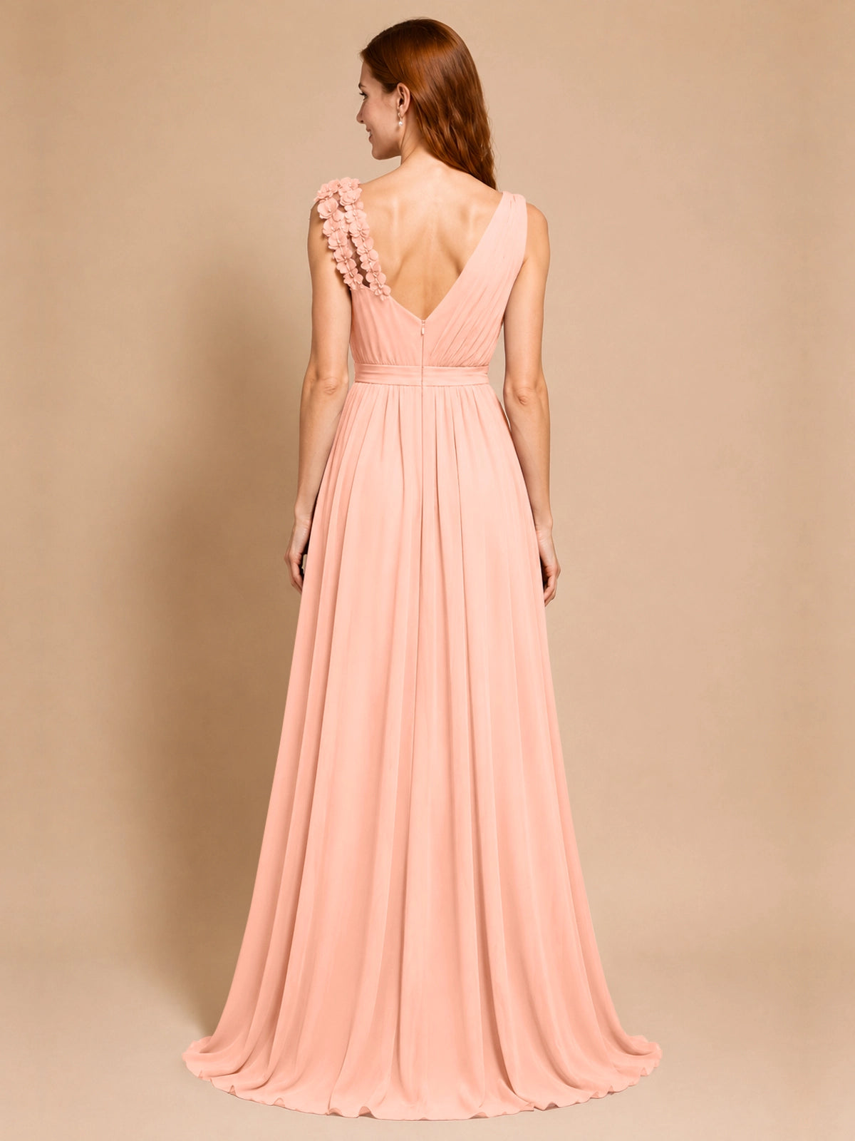 Chiffon Prom Dress with Appliques