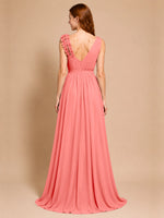 Chiffon Prom Dress with Appliques