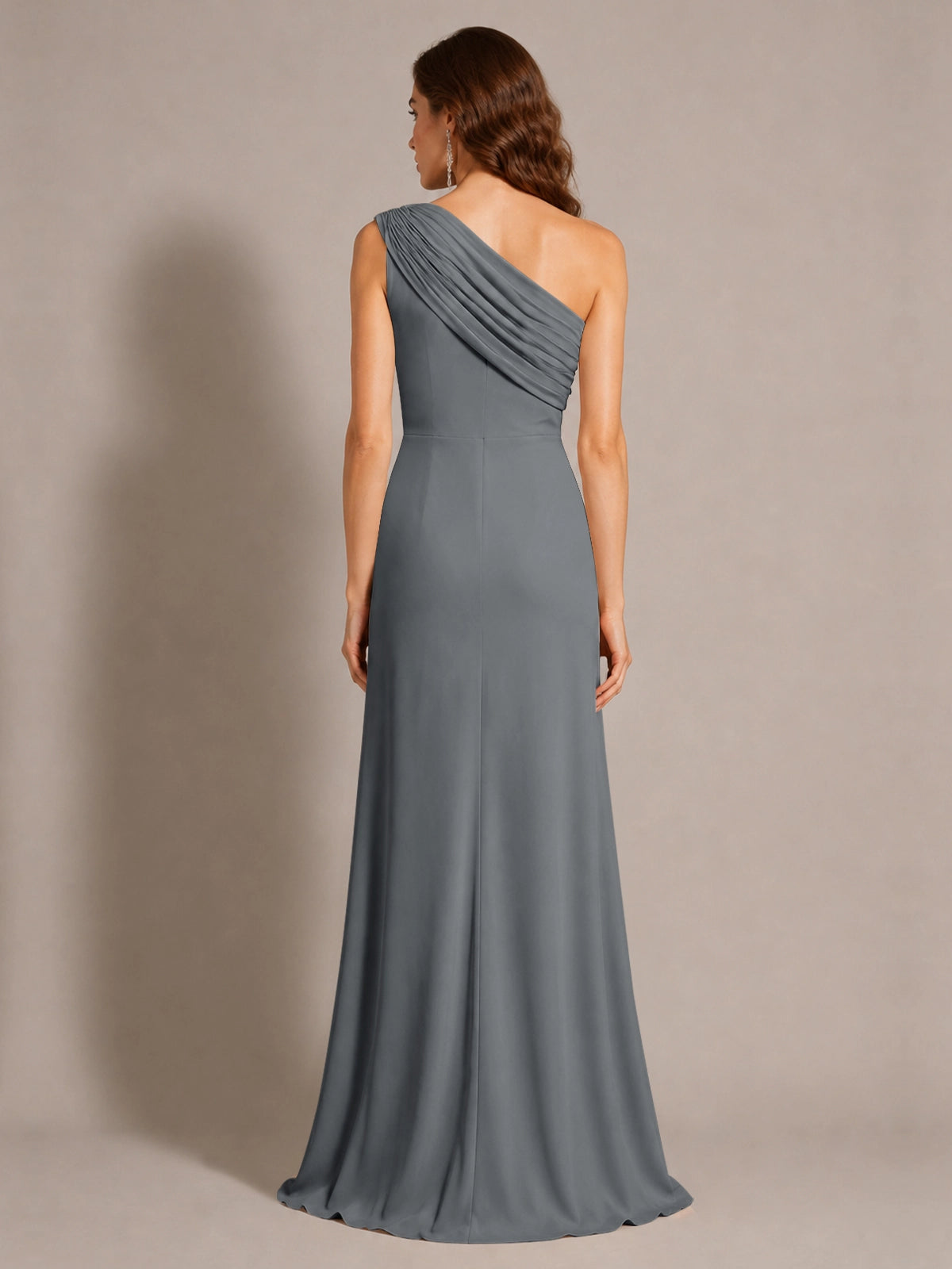 One-Shoulder Prom Dress with Slit