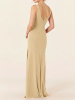 Chiffon Bridesmaid Dress with Slit 