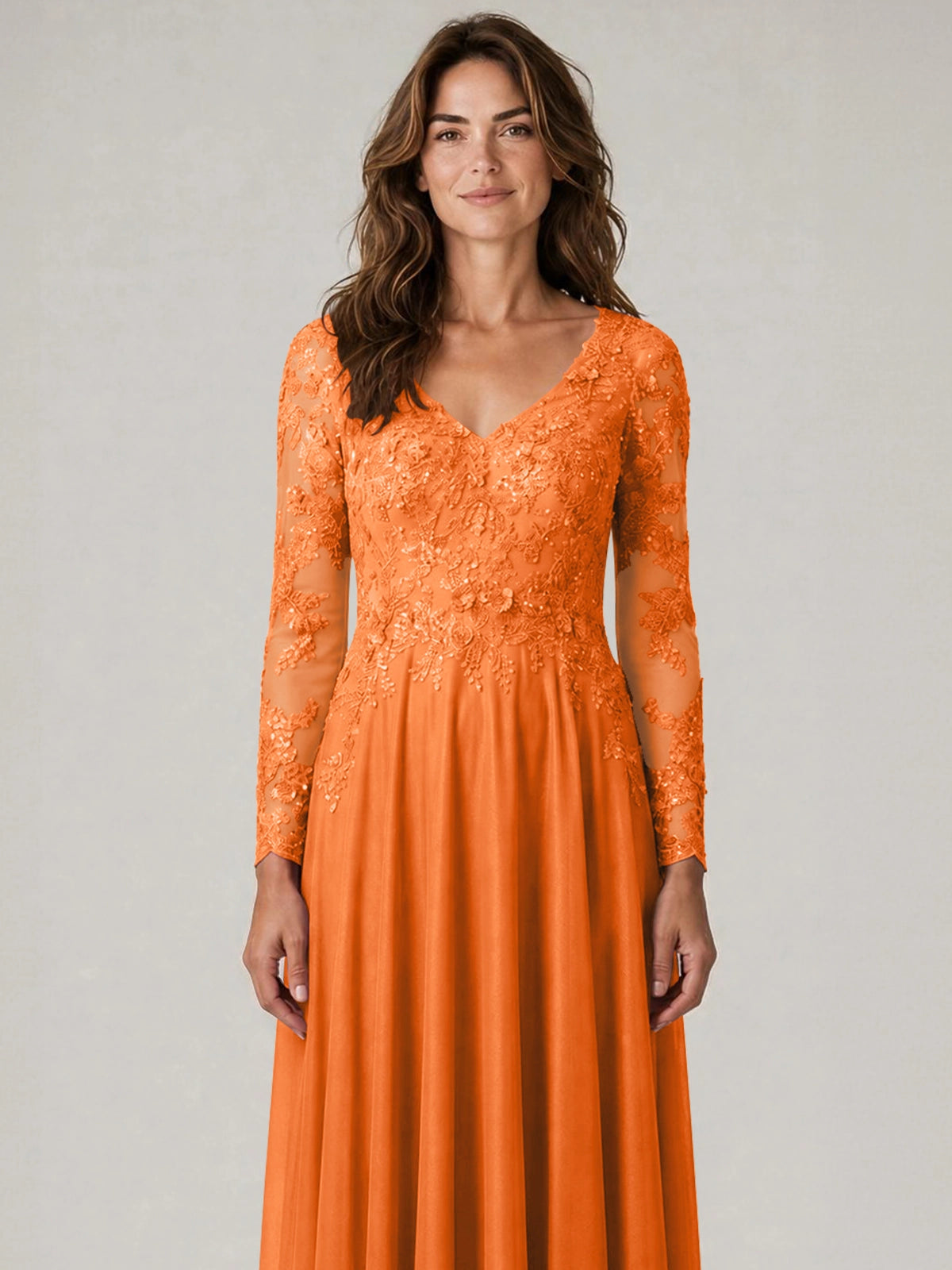 A-line Mother of the Bride Dress with Appliques