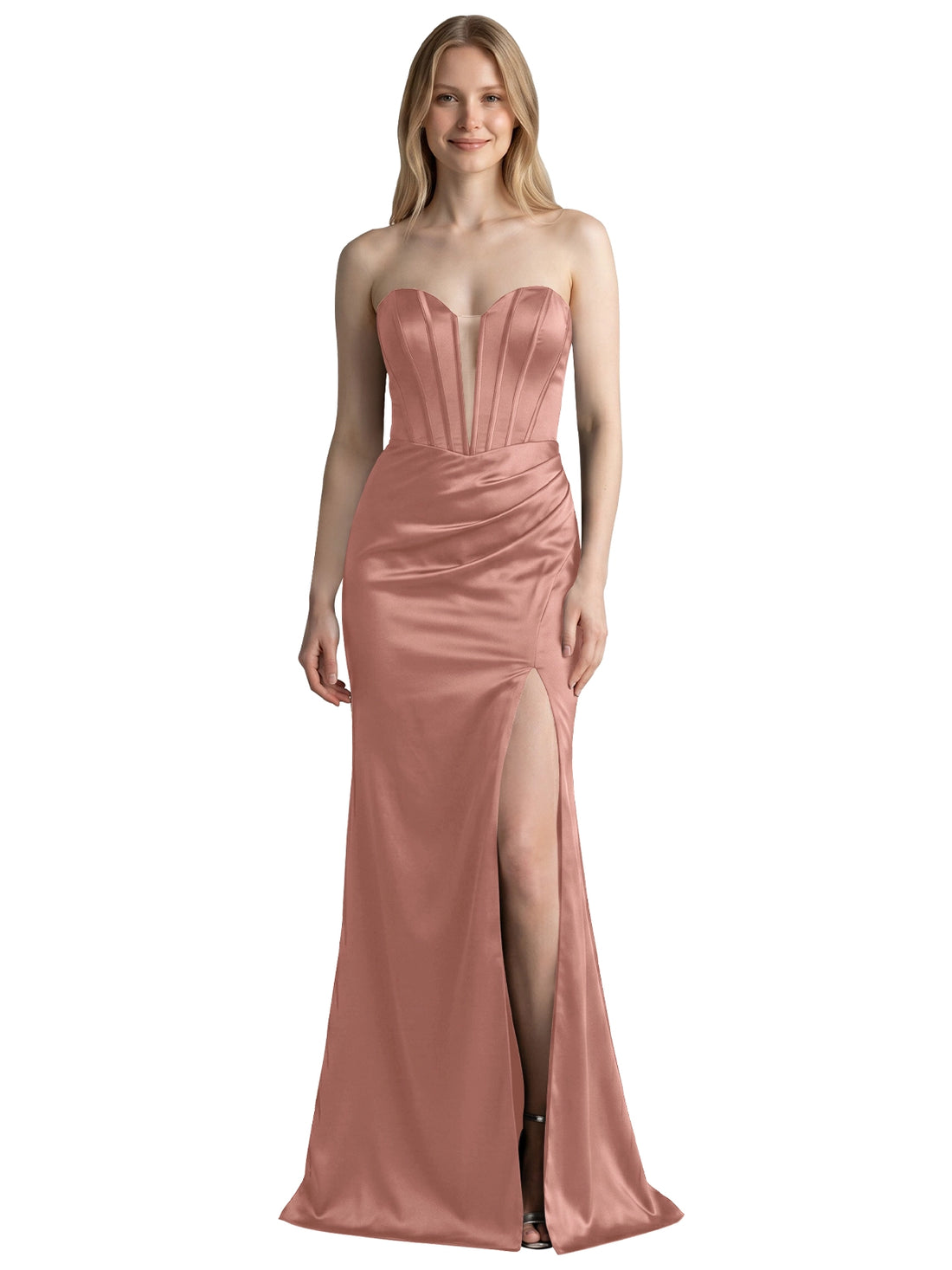 High Slit Sweetheart Prom Dress 