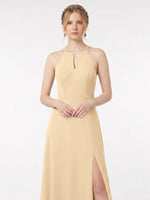 Chiffon Bridesmaid Dress with Halter 