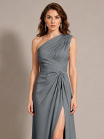 One-Shoulder Prom Dress with Slit
