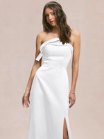 Satin Bow Accent Bridesmaid Dress 