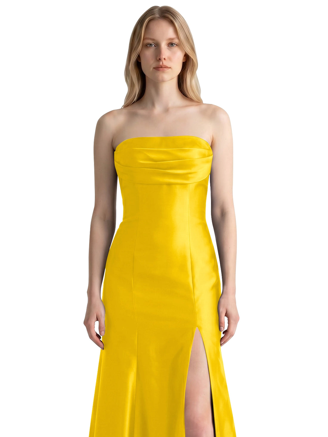 Strapless Ruched Bodice Prom Dress 