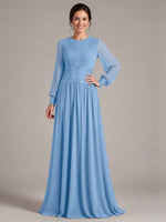 Chiffon Mother of the Bride Dress with Jewel Neckline 