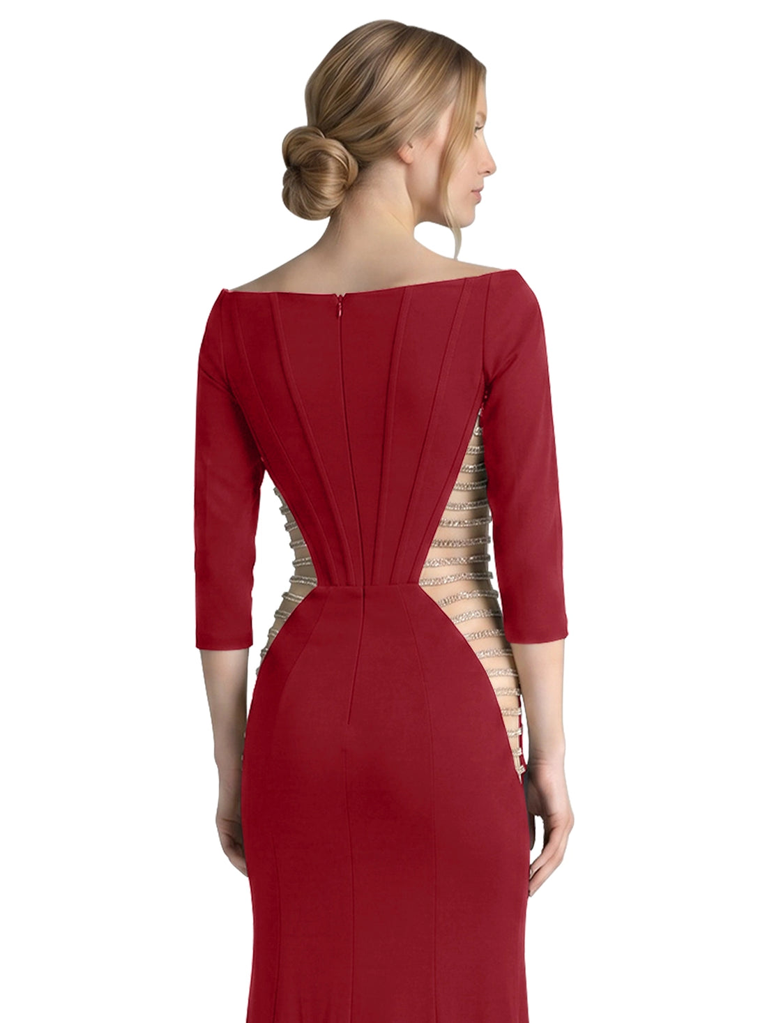 Side Cutout Slit Prom Dress 