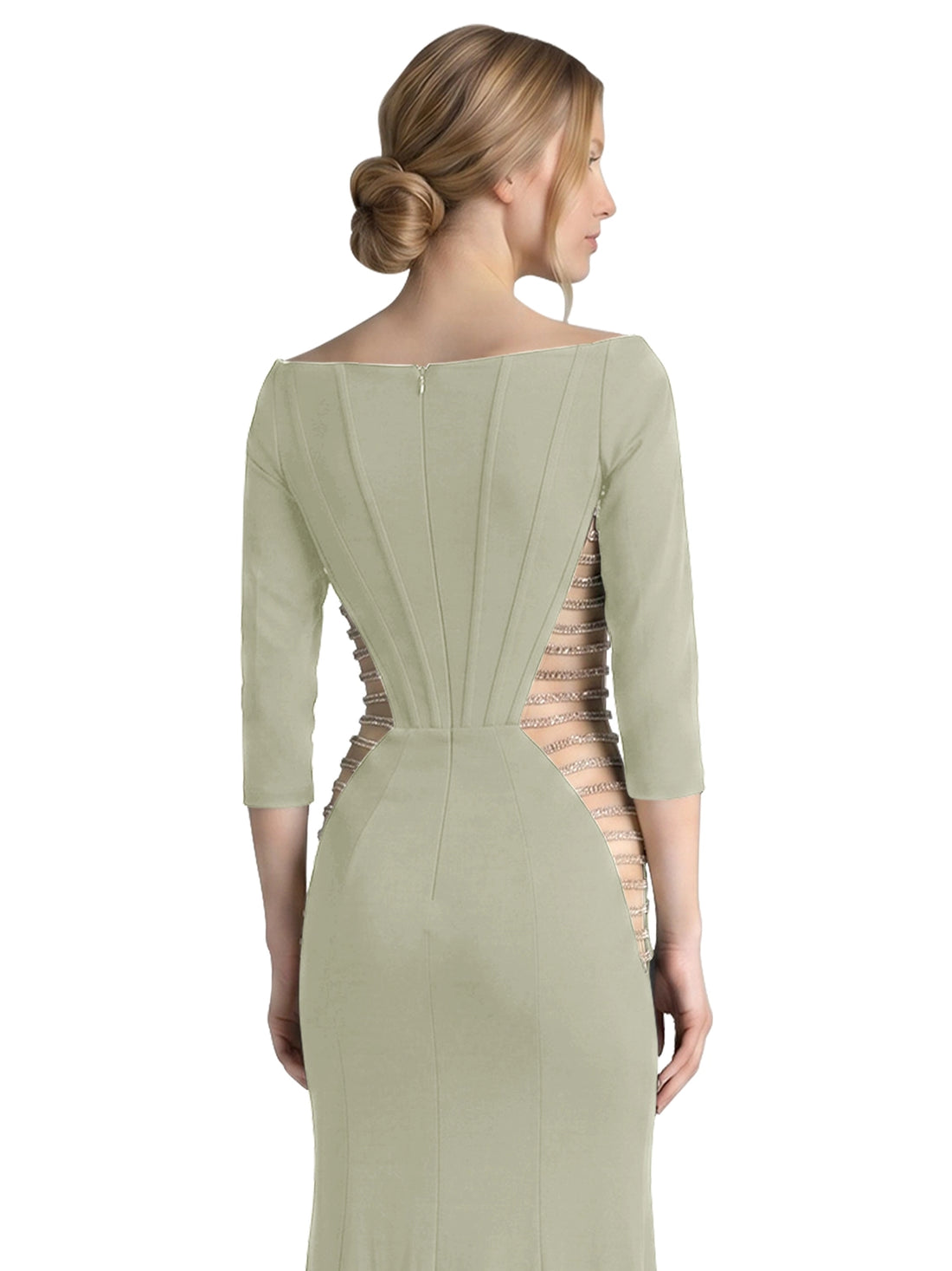 Side Cutout Slit Prom Dress 