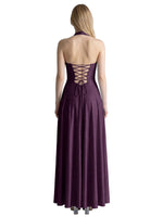 Halter Beaded Prom Dress 