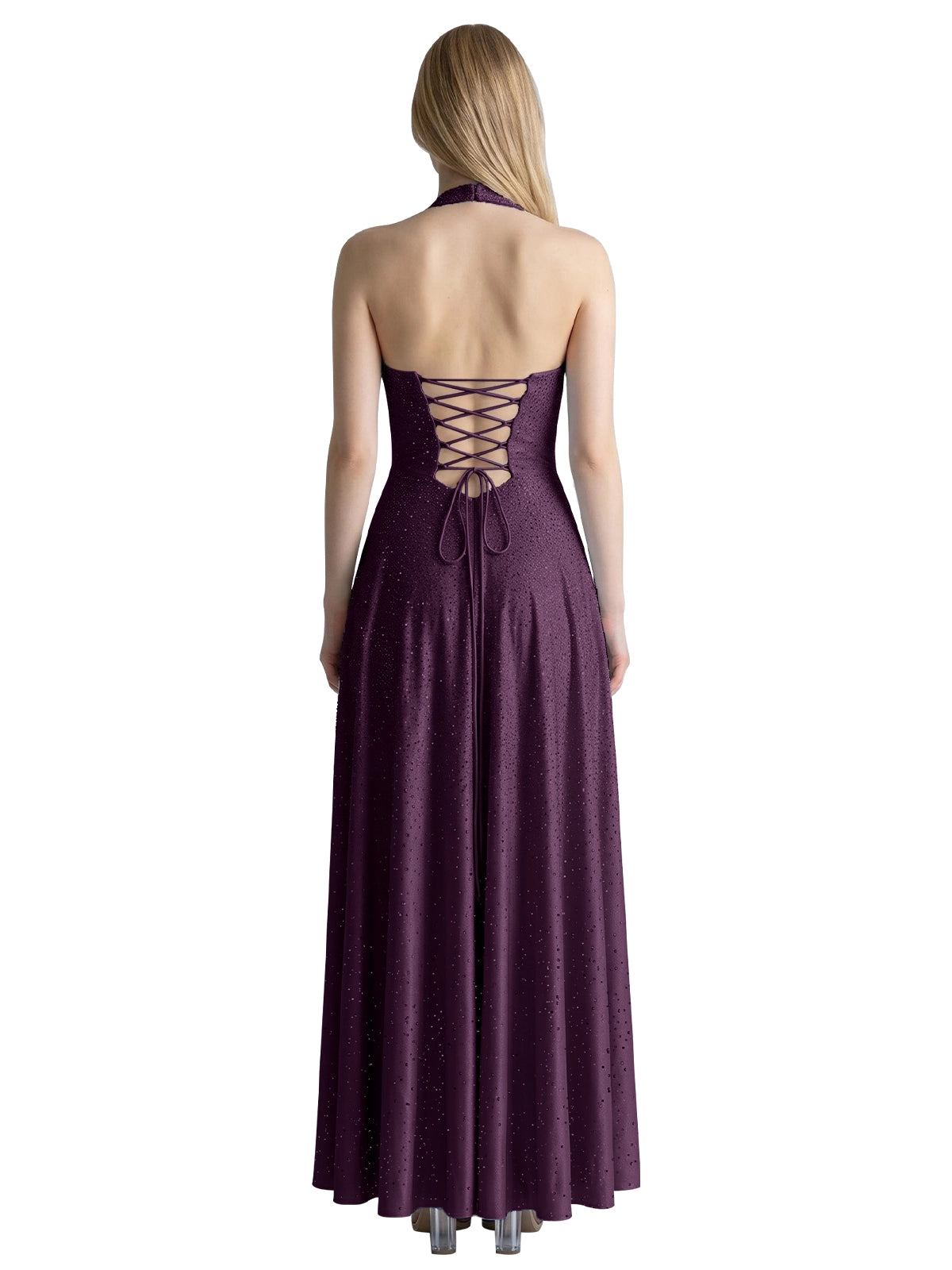 Halter Beaded Prom Dress 