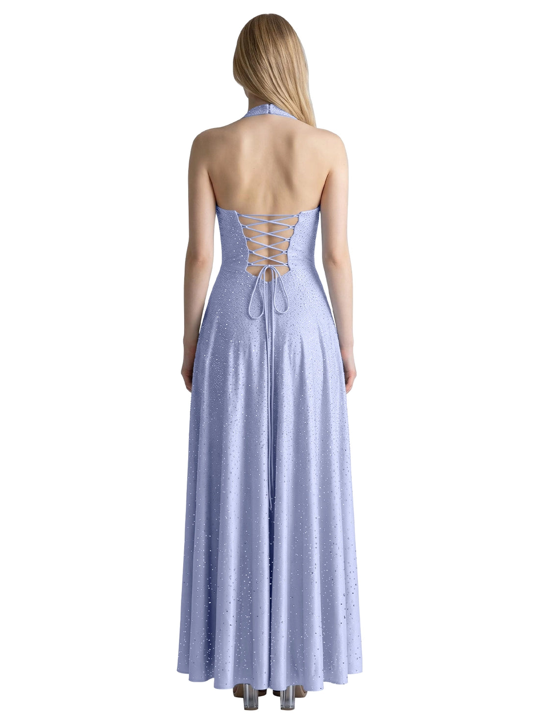 Halter Beaded Prom Dress 