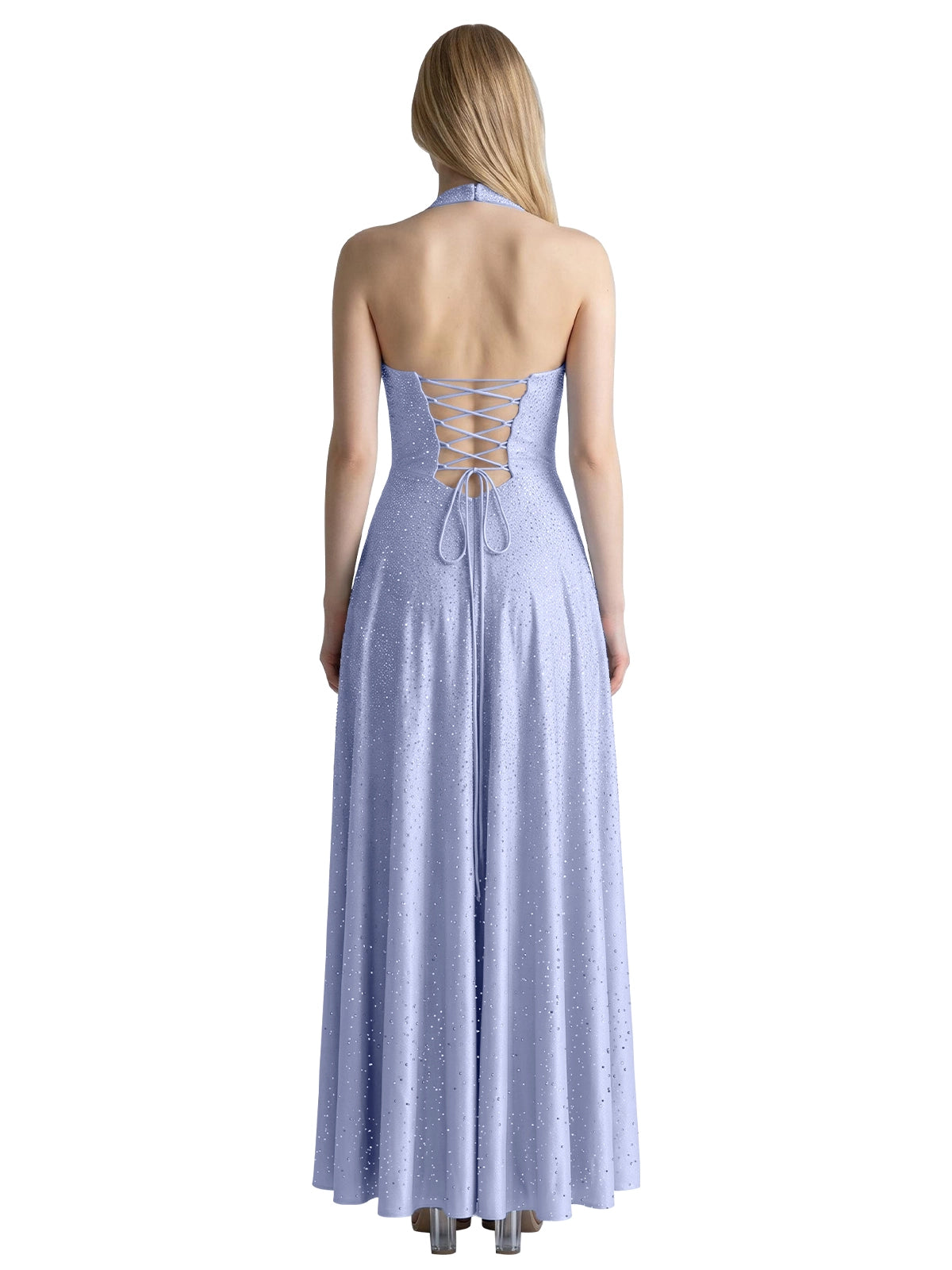Halter Beaded Prom Dress 