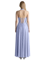 Halter Beaded Prom Dress 