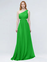 One-Shoulder Side Cut-Out Bridesmaid Dress 