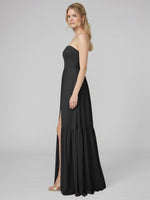 Strapless Bridesmaid Dress with Slit 