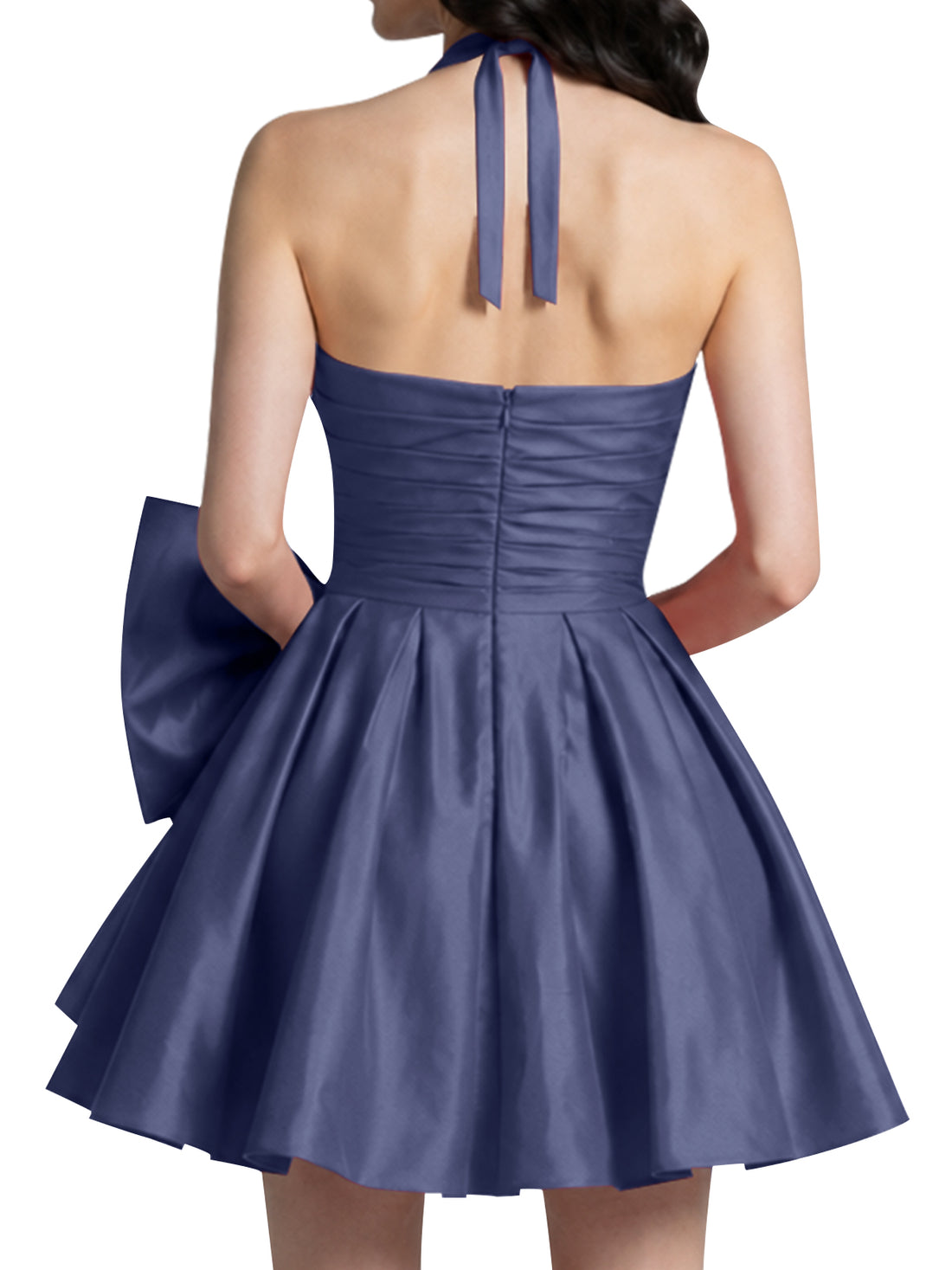 Halter Oversized Bow Mini Dress 