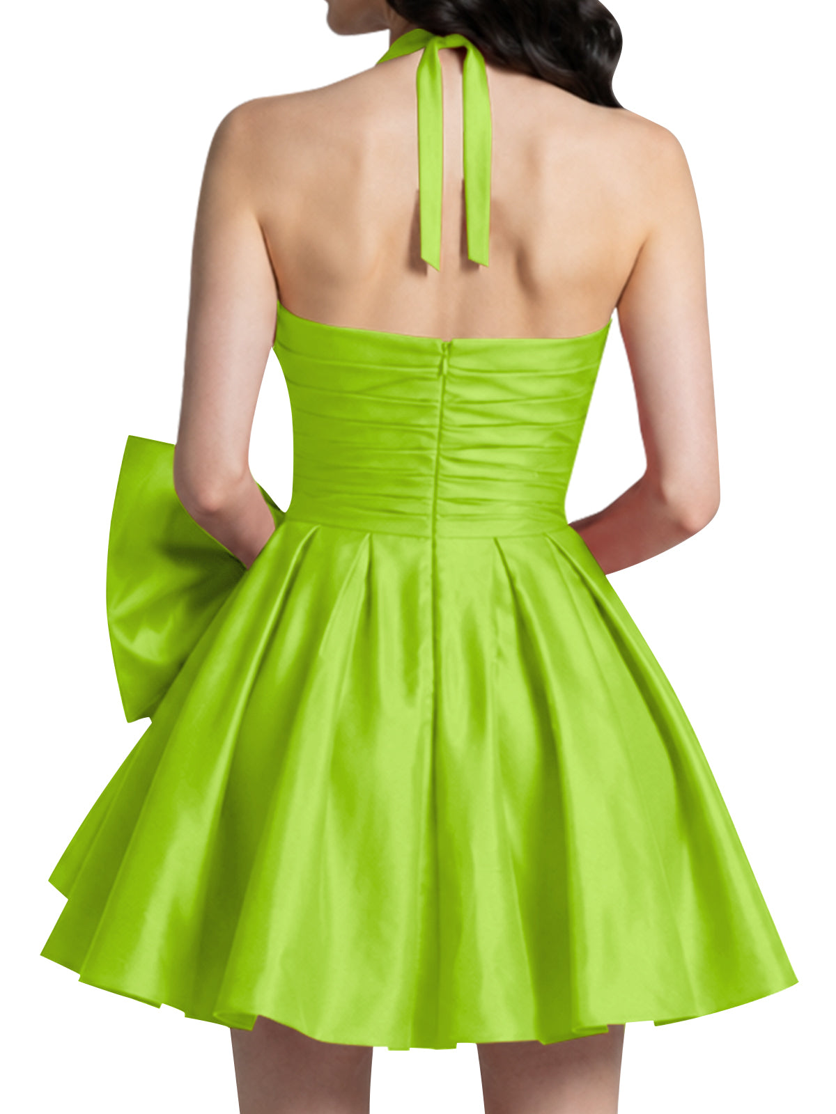 Halter Oversized Bow Mini Dress 