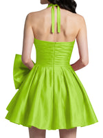 Halter Oversized Bow Mini Dress 