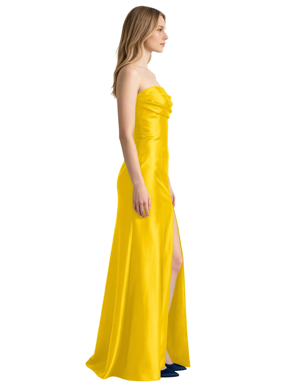Strapless Ruched Bodice Prom Dress 