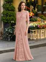 Lace Mother of the Bride Dress with Applique 