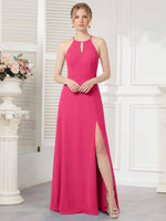 Chiffon Bridesmaid Dress with Halter 