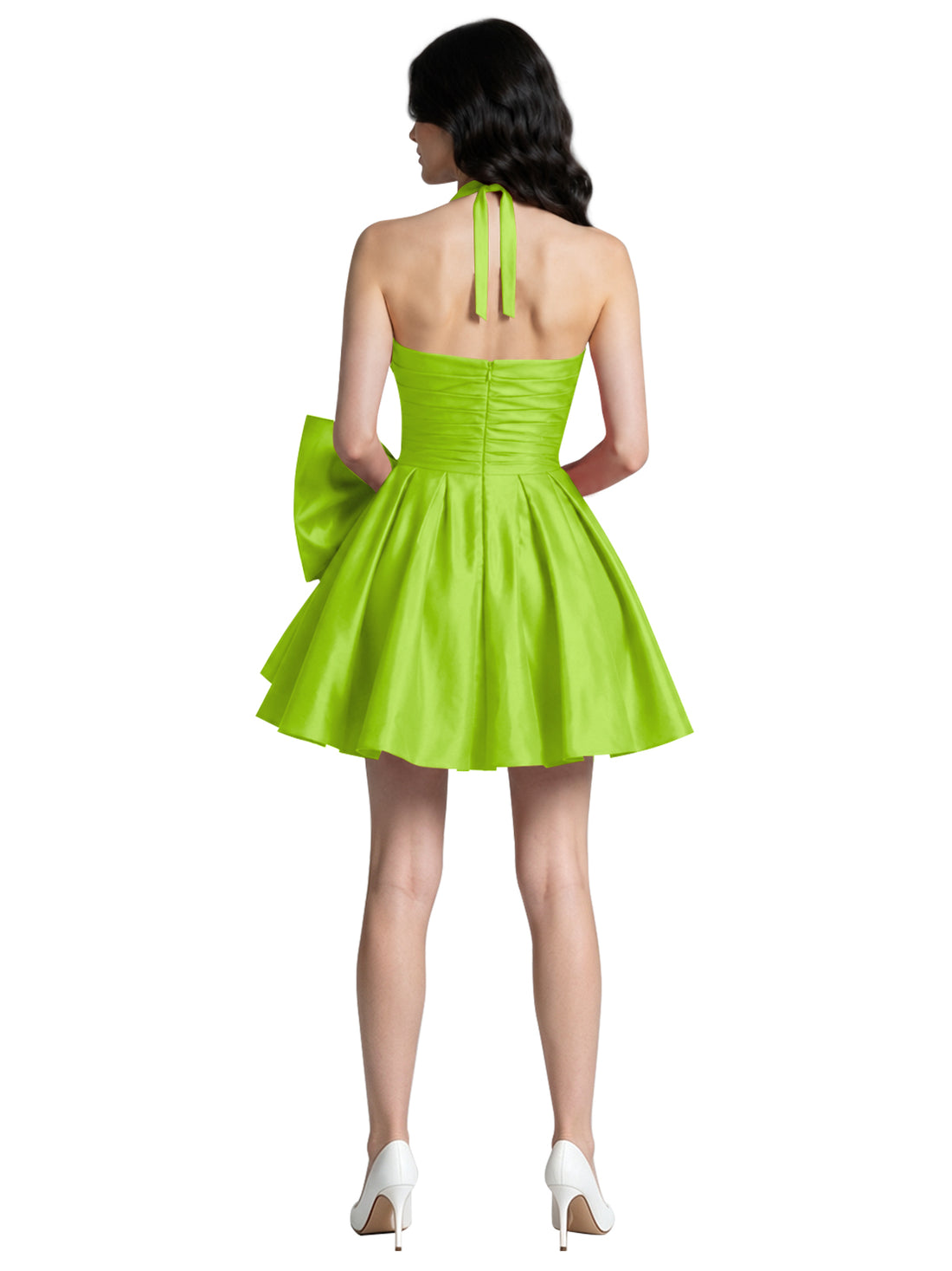 Halter Oversized Bow Mini Dress 