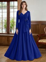 Stretch Satin Mother of the Bride Dress with Crystal