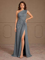 One-Shoulder Prom Dress with Slit