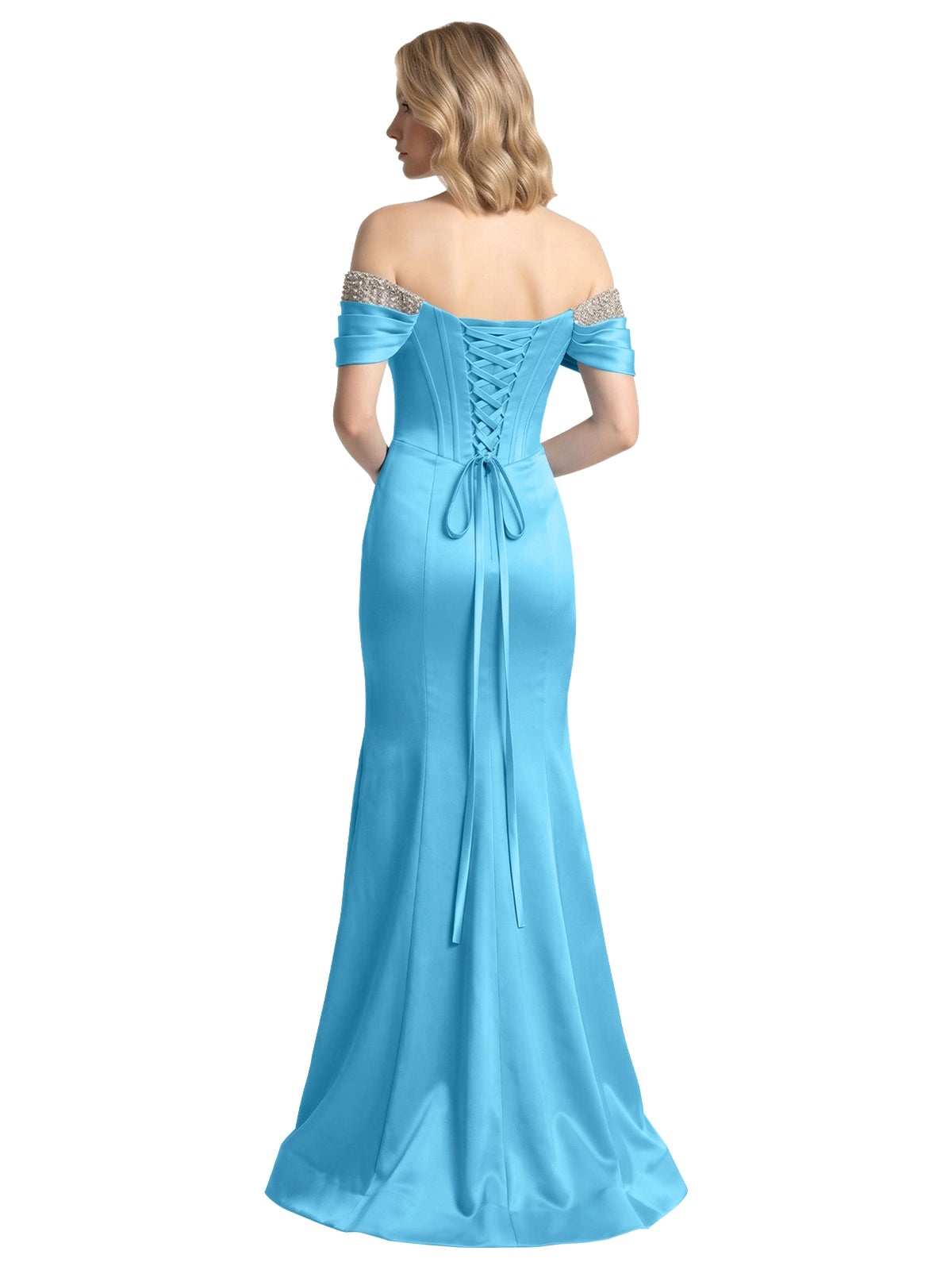 Corset Beaded Trumpet Prom Dress 