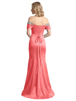 Corset Beaded Trumpet Prom Dress 