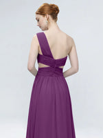 One-Shoulder Side Cut-Out Bridesmaid Dress 