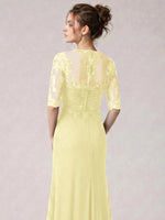 Lace Mother of the Bride Dress with Half Sleeves
