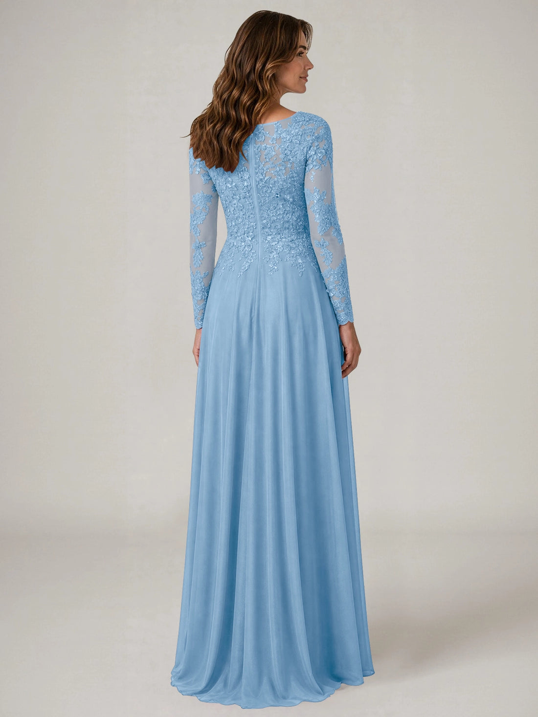 A-line Mother of the Bride Dress with Appliques