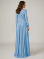 A-line Mother of the Bride Dress with Appliques