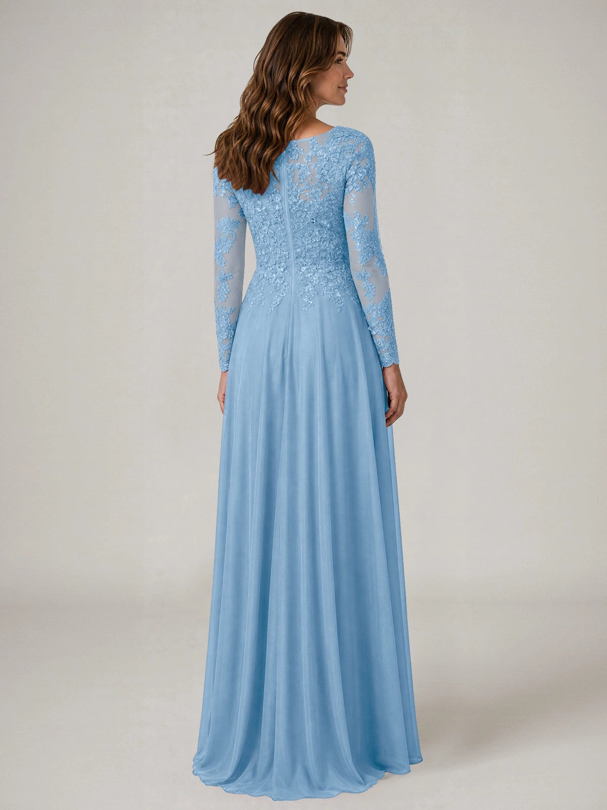 A-line Mother of the Bride Dress with Appliques