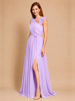 Chiffon Prom Dress with Appliques