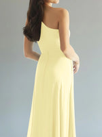 One-Shoulder Bridesmaid Dress with Slit